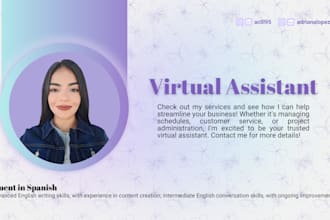 be your efficient virtual assistant in spanish