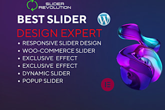 create or fix slider revolution, website slider