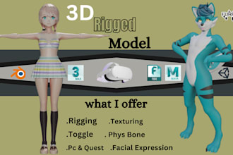 create vrchat avatar 3d model furry vr character vrc avatar from scratch