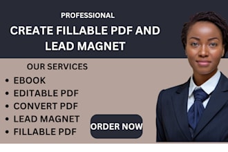create fillable pdf, editable pdf, interactive ebook, and lead magnet