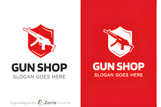 design awesome firearm business logo