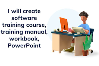create software training course, manual, workbook, webinar, powerpoint, video