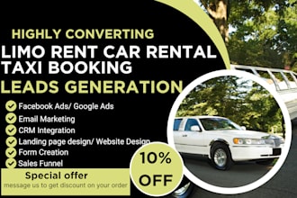 limo rent leads chauffeur leads chauffeur website taxi booking car rental leads