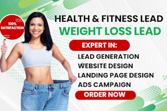 generate weight loss leads health and fitness leads weight loss landing page