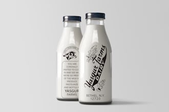 do label design for your product, bottle or everything need labelling