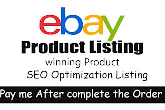 ebay product listing product hunting  store meangment VA