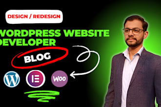 design, redesign expert wordpress blog website with elementor pro
