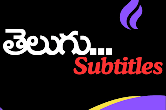 write english subtitles to telugu content