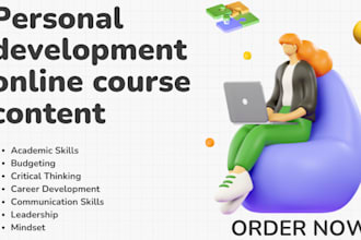 create your personal development online course content