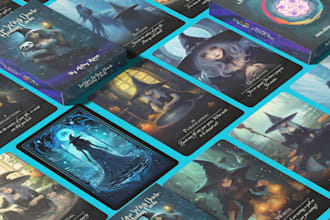 design tarot, oracle, playing cards or any digital art