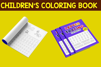 do kids coloring book activity book and book cover design