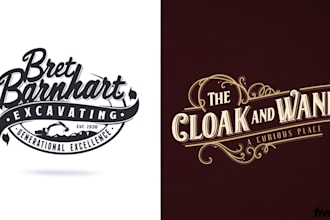 do create a unique luxury vintage, retro, 80s, 90s, logo