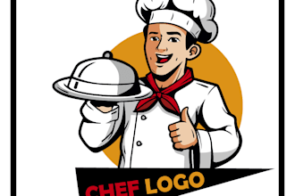 design chef, burger, pizza, grill, bbq, coffe, fast food  and restaurant logo