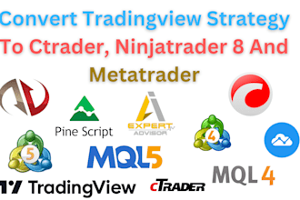 convert tradingview strategy to ctrader, ninjatrader 8 and metatrader