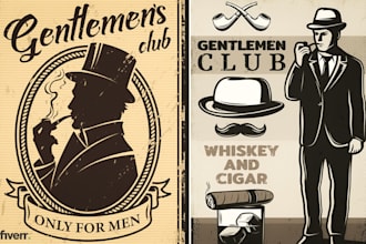 design a luxury cigar logo, label, box, ring tube,