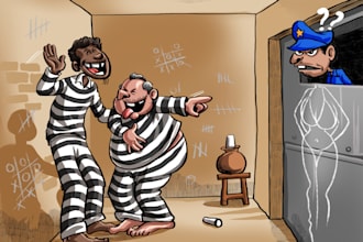 illustrate custom, funny cartoon meme for you