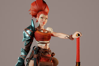 3d realistic character,stylized low poly model,unity asset,retopology,4k texture