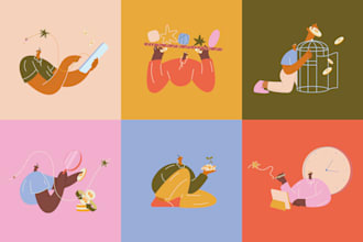 create vector illustrations in my original style