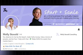 revamp, upgrade, or optimize your linkedin banner, carousel and profile