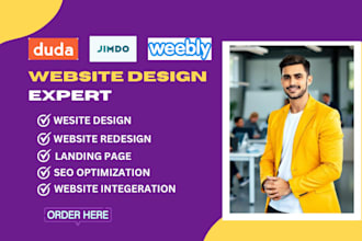 design, fix or edit carrd co, linktree, jimdo, weebly, duda websites
