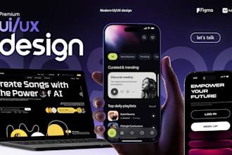 design modern website or mobile UI UX using figma
