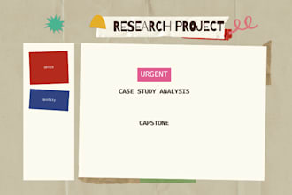 edit and do quality capstone research and articles