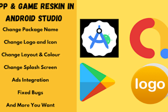 reskin, redesign android app and game from codecanyon