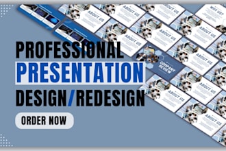 design clean canva presentation template, branded powerpoint redesign in 12hrs