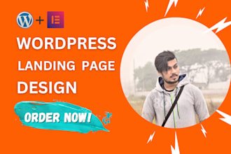 create wordpress landing page, single page, one page wesbsite in elementor pro