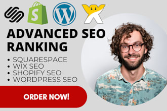 do complete SEO on squarespace, wix and shopify websites