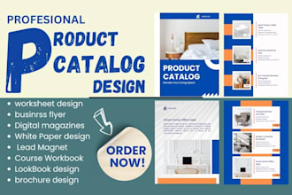 catalog design, magazine ebooks, lead magnet, sales sheet flyer, booklets design