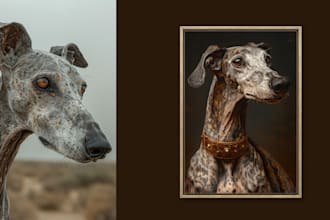 digital paint or illustrate your pet or animal