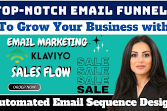 setup top notch klaviyo email flows and email automation design for your website