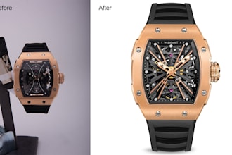 deliver high end watch and product image retouching