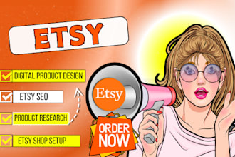 design etsy digital products, etsy SEO product listings, etsy shop