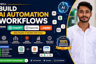 build ai automation workflows using chatgpt openai zapier and make