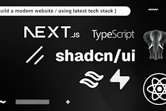 develop modern next js shadcn ui typescript website
