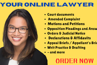 be lawyer for petitions, motions, responses or similar pleadings
