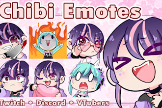 emotes chibi personalizados para streamers, vtubers y más