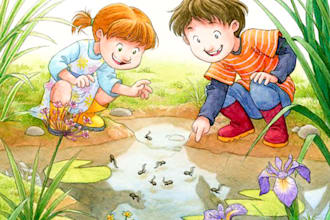 children story book illustration and children story book illustration
