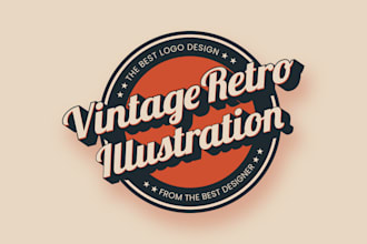 design a retro vintage logo for your brand