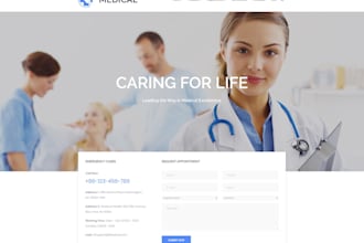 design a healthcare, medical, dental and homecare website
