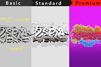 create a graffiti illustration