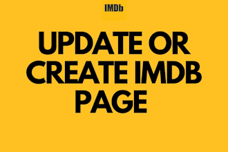 create or update an imdb page for your film or music video