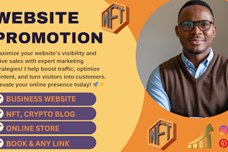 promote your website business online store book blog or any link