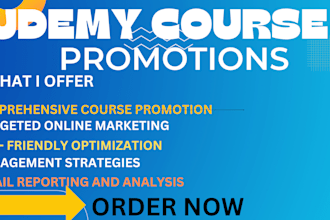 promote udemy course promotion, udemy course online and udemy course marketing