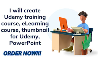 create udemy training course, elearning course, thumbnail for udemy, powerpoint