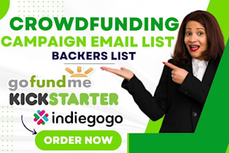 generate verified backers list kickstarter gofundme campaign promote fundraising