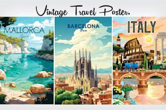 draw retro poster vintage retro movie poster retro travel poster retro page