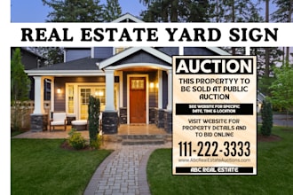 design custom real estate billboards, yard signs, signboards, and viny banners